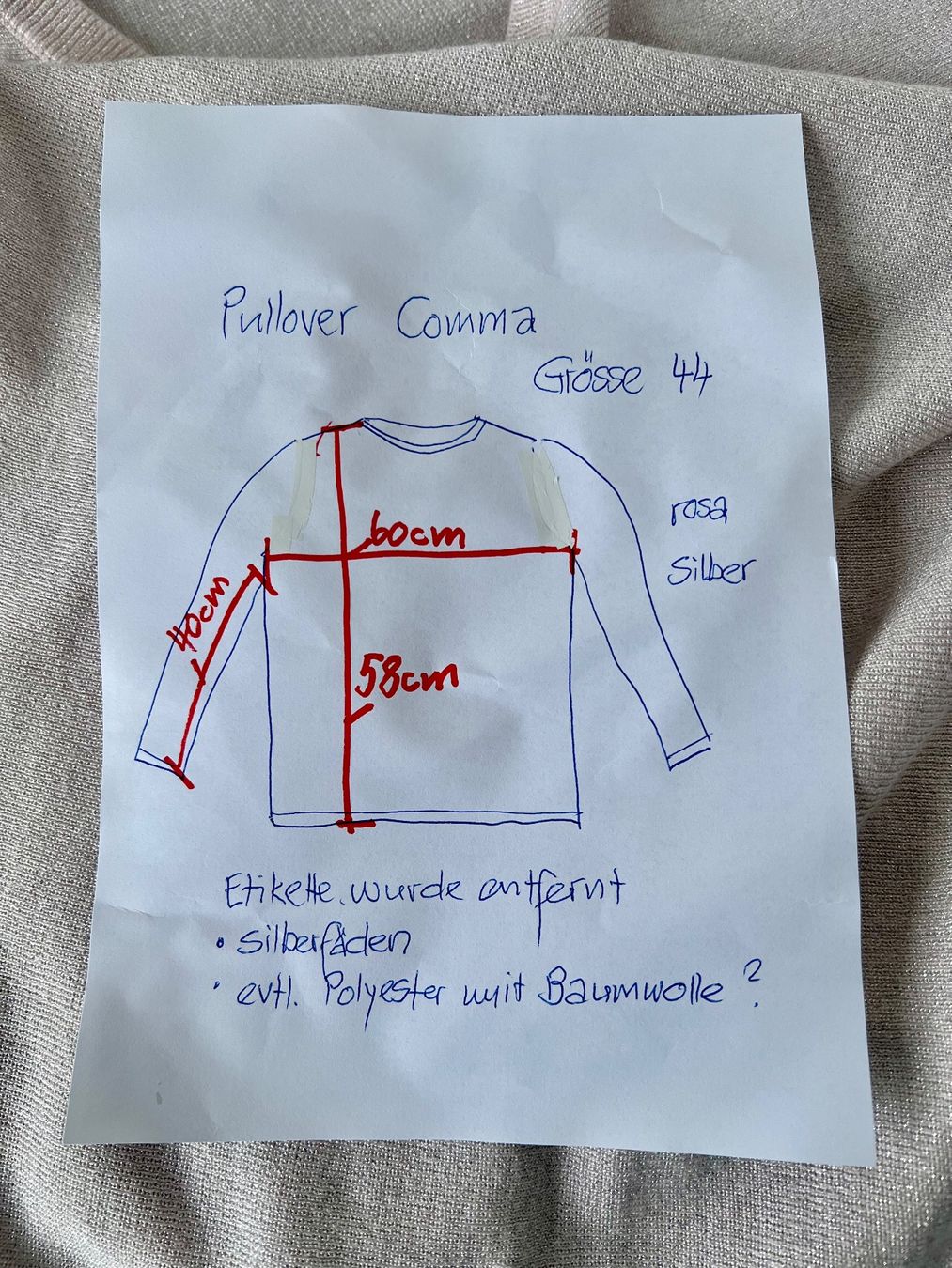 Comma Pullover & Sweatshirts: Comma Feinstrick Pullover 44 rosa-silber ✨ wie neu – Gebraucht aus Hägendorf von Gattonella 5