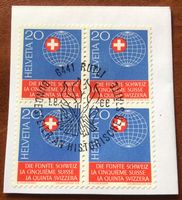 4 er Block Nr.442 mit Papier Stempel Rutli