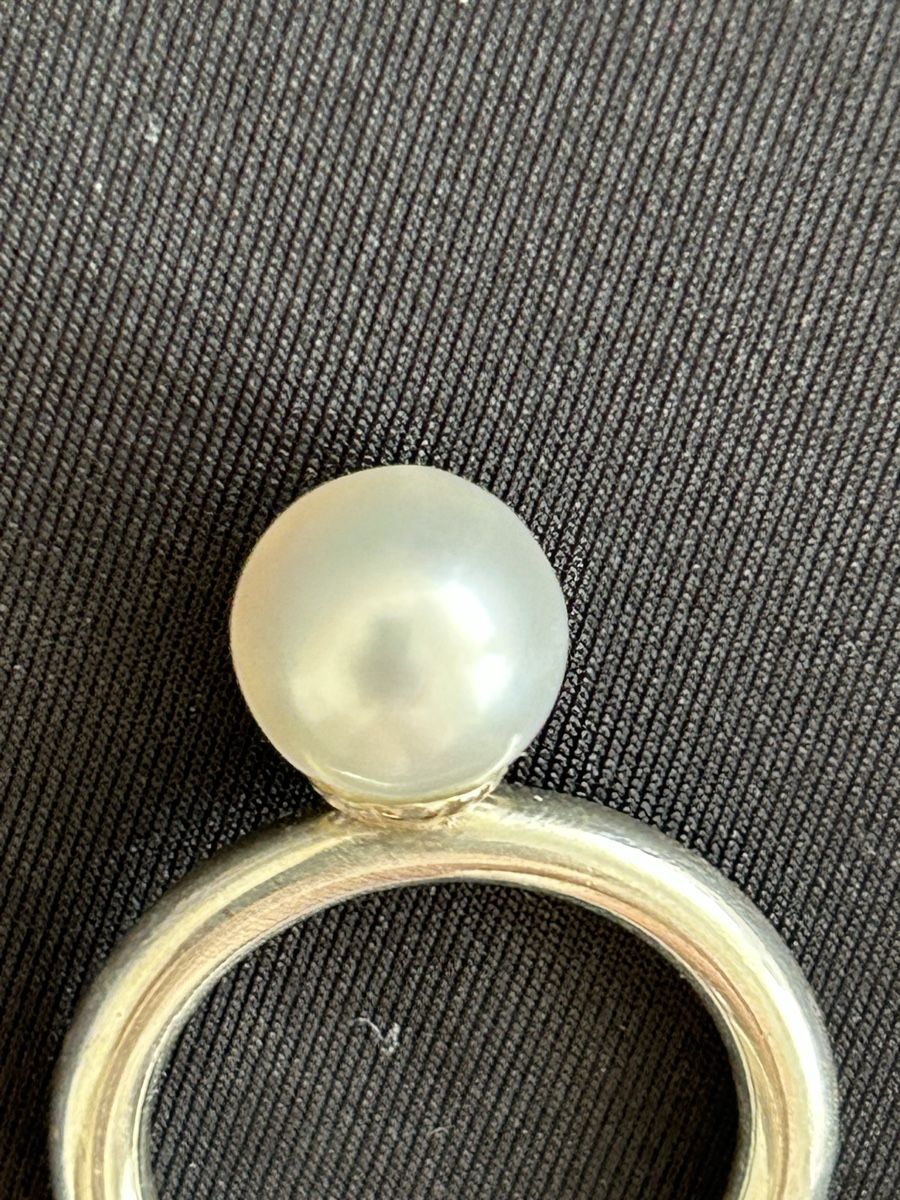 Anelli: Ring Silber mit weisser Südseeperle – Usato da Reinach BL venduto da meinstil 2