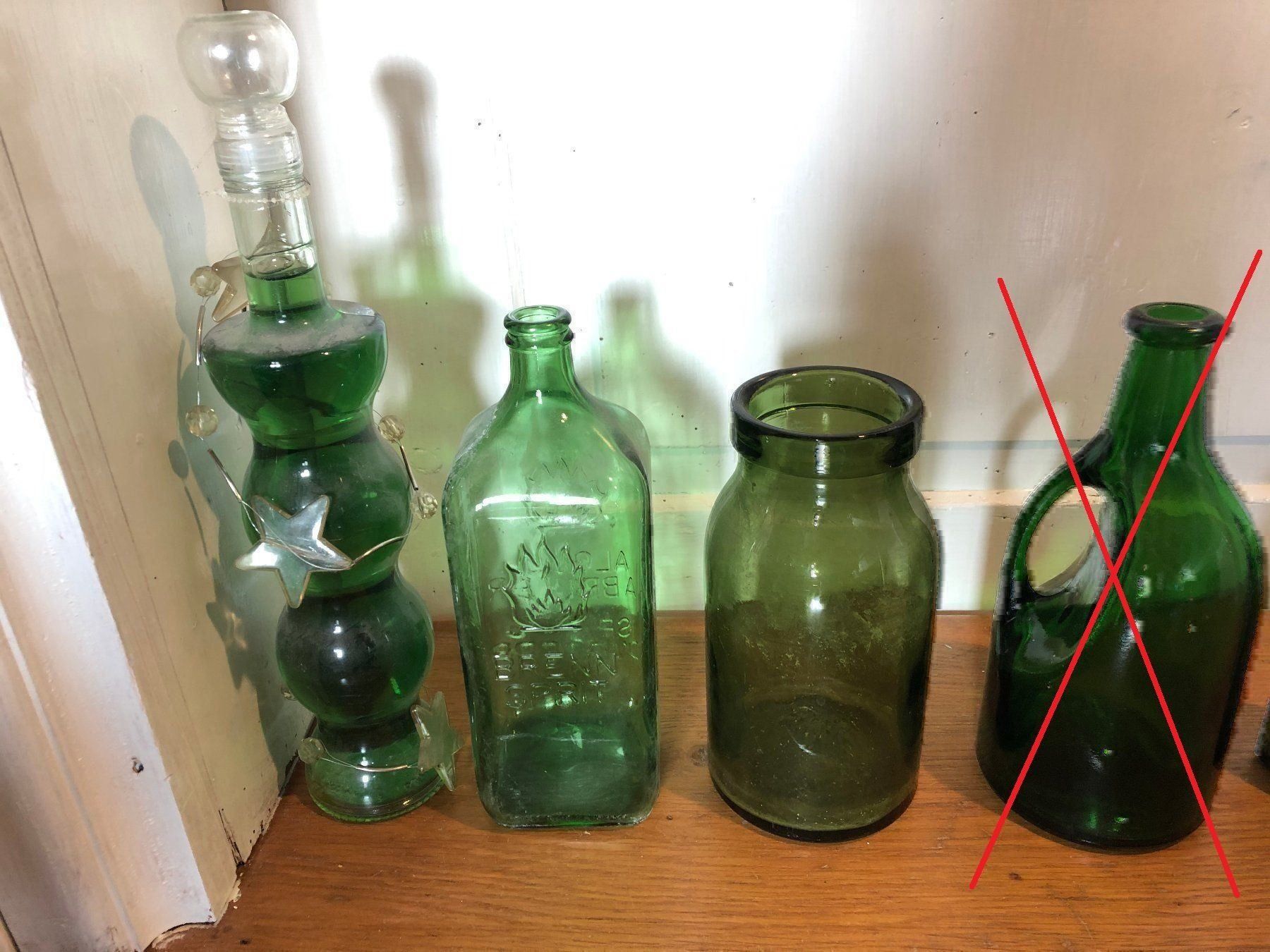 Accessori da laboratorio: Glasflaschen Dekoration grün Giftflasche – Usato da Siblingen venduto da Jayuah 1