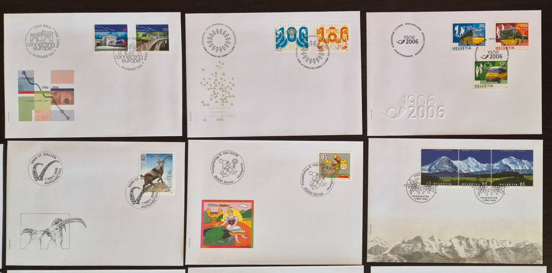Alle Briefmarken: Jahresserie 2006 ET Briefe – Gebraucht aus Buus von papillon098 2