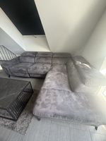 Ecksofa Elektronisch grau mit Tisch