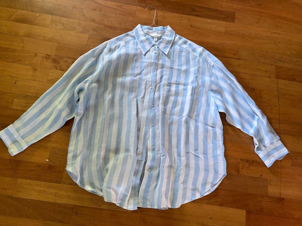 H&M Camicie: H&M Leinenhemd Gr L gestreift Sommerhemd – Nuovo e nell'imballaggio originale da Matten b. Interl venduto da Kings-Fashion
