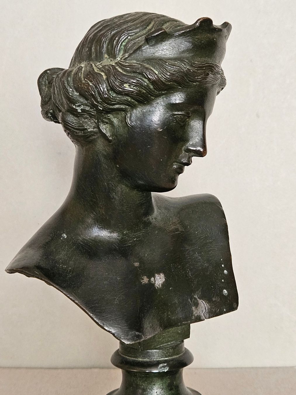 Sculture & Statue: kleine Büste aus Messing im antiken Stil – Usato da Lugano venduto da Numisartes