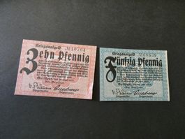 Dt. Reich, Guttstadt   - Notgeldscheine