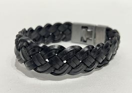Echt 👍 Leder ARMBand Schwarz Breite 18mm Umfang 18.5cm…NEU
