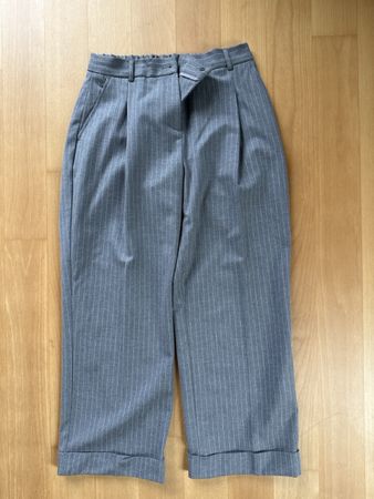Someday Hose, Bundfaltenhose, Grau/Weiss, Gr. 38, Top! (54)