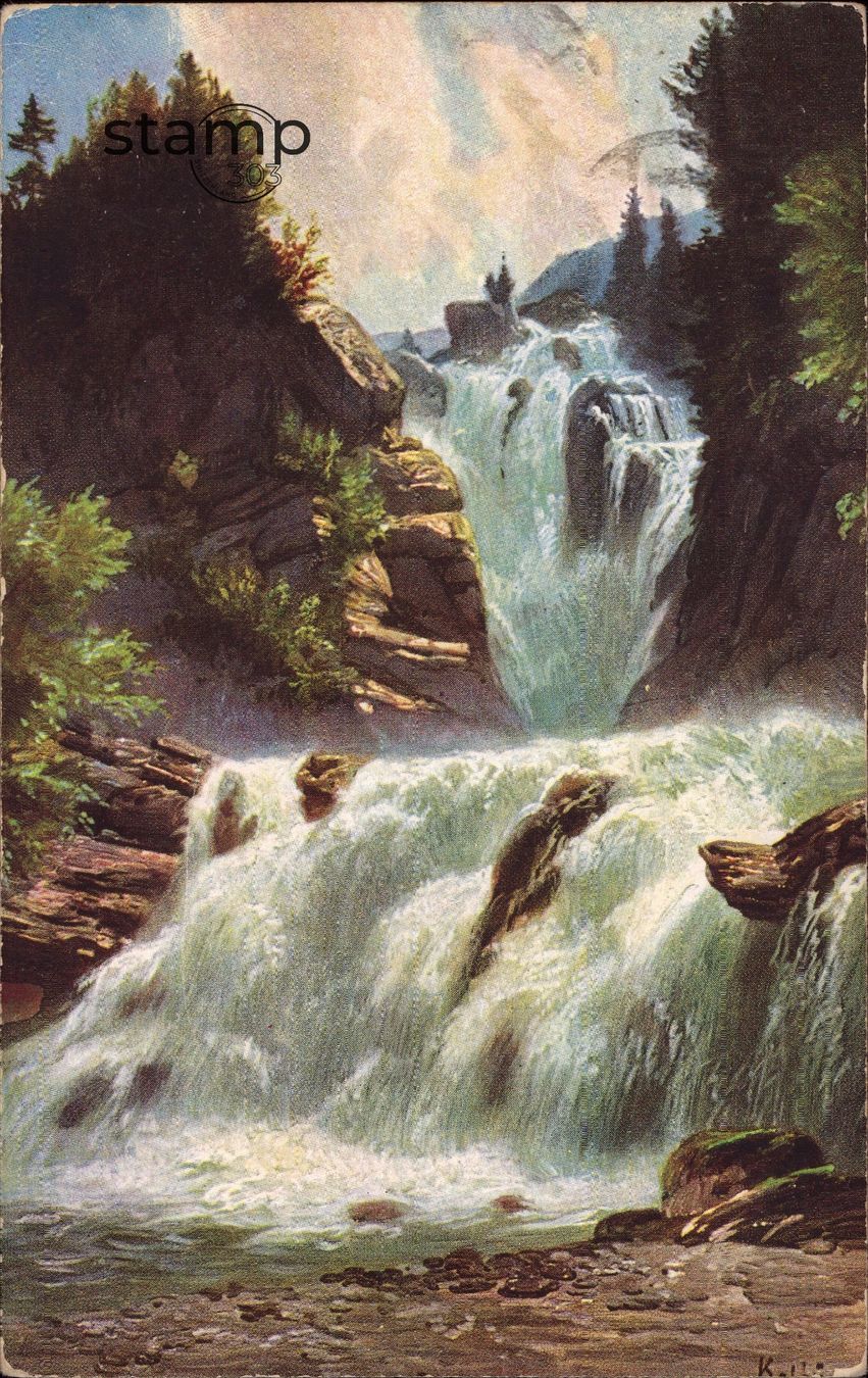 Cartoline postali: 1907 AK Reichenbachfall im Haslital – Usato da Eggersriet venduto da stamp303