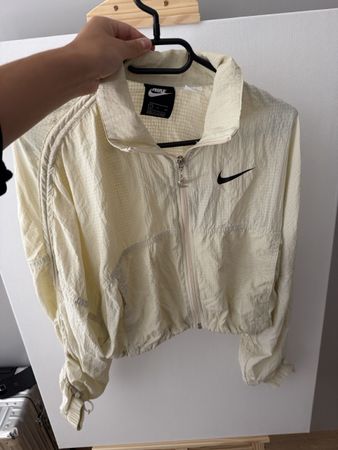 Veste coupe-vent Nike blanche à capuche
