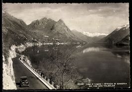 AK Gandria /Lago di Lugano, Strada di Gandria con vista sull
