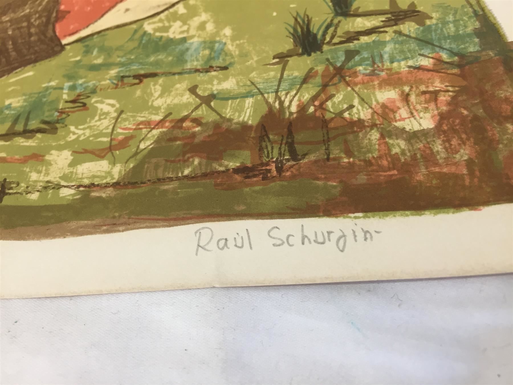 Cartoline postali: SCHURGIN Raoul Lithographie sign – Usato da Bern venduto da Jwpm66 2