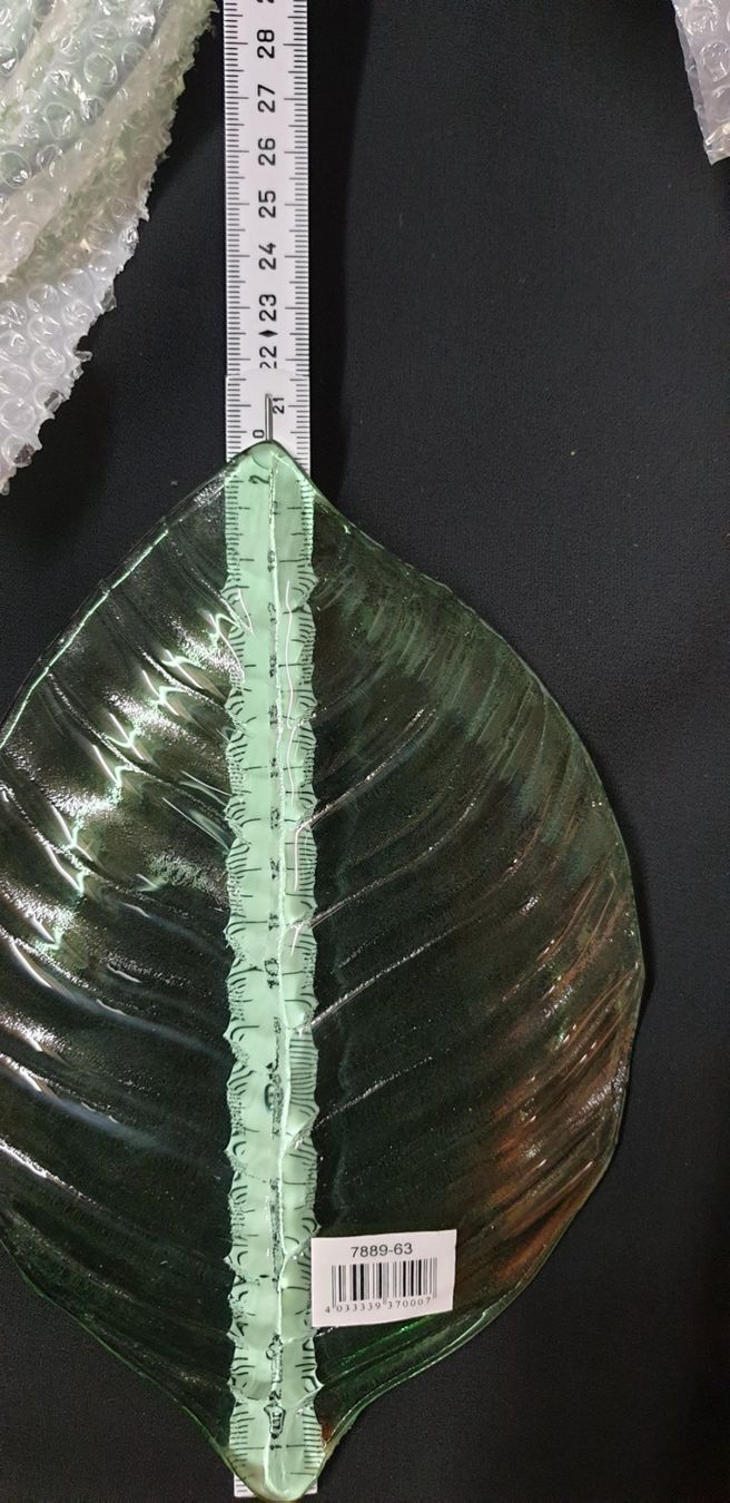 Teller: Glasteller Blatt – Neu (gemäss Beschreibung) aus Wildhaus von enzian66 2