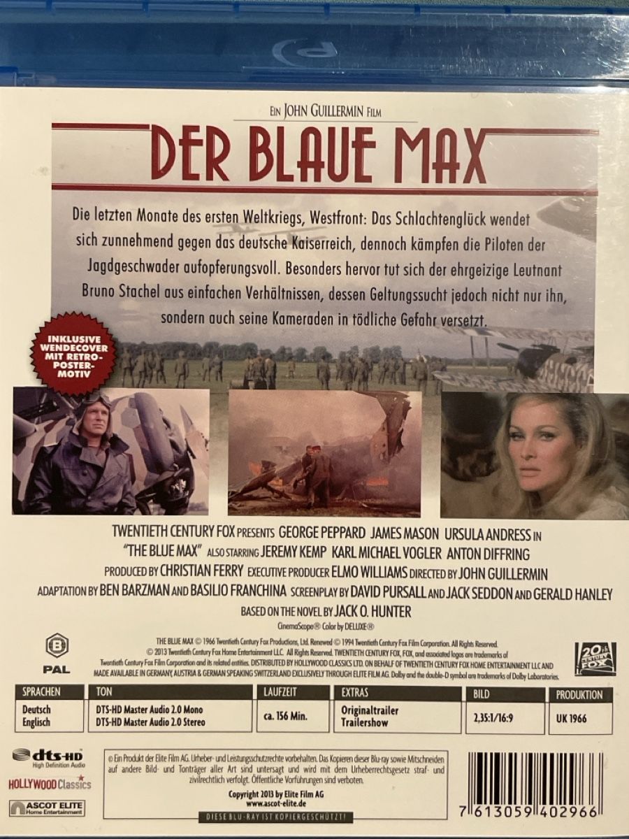 Tutti i DVDs: Der blaue Max (1966) – Nuovo (secondo la descrizione) da Waldenburg venduto da Gonzo8 1