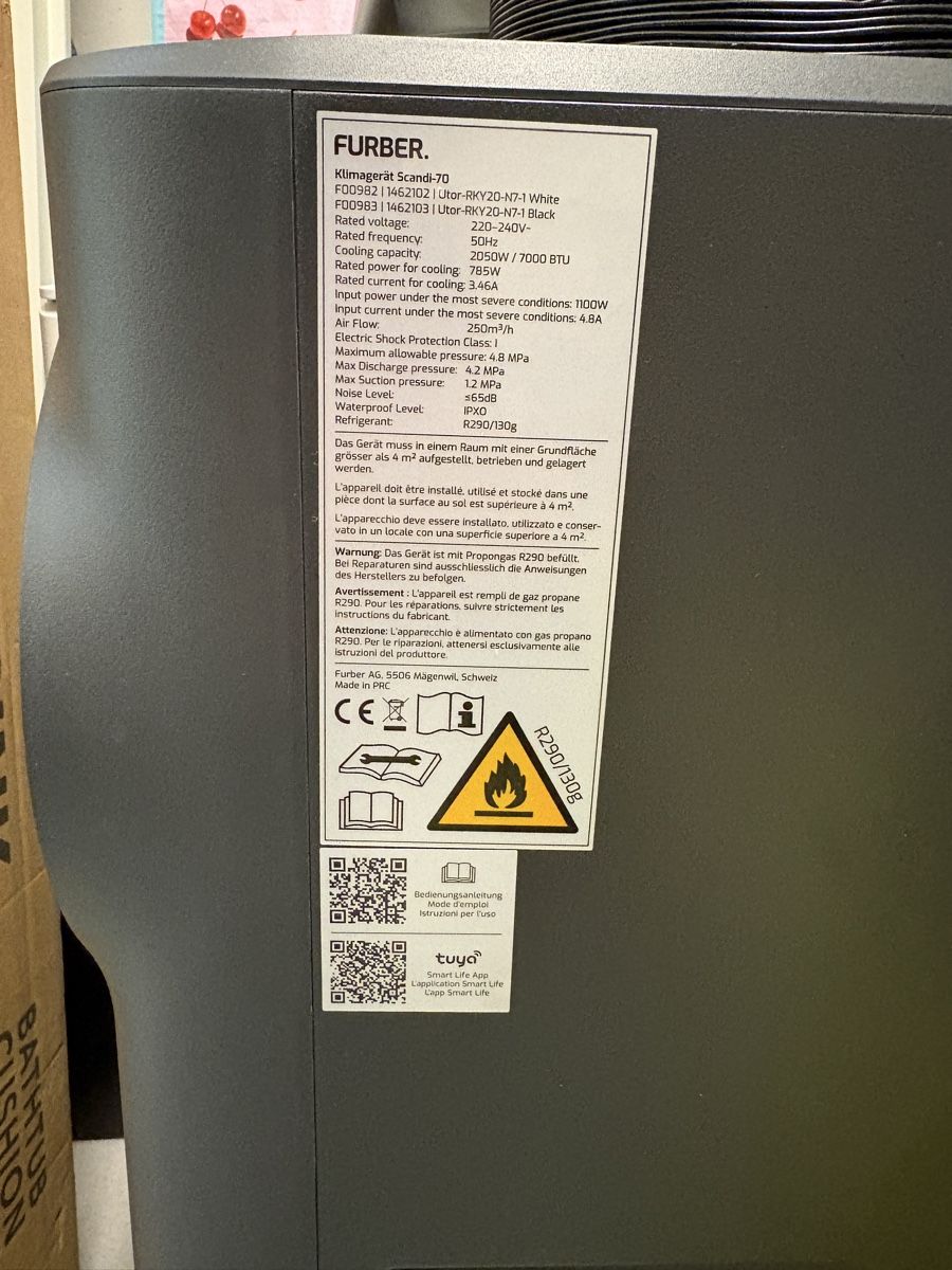 Climatiseurs: FÜRBER Klimagerät – D'occasion à Aesch BL par ang_6x29 6