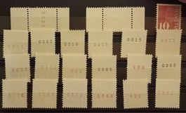 3575) 483RM, Lot, 21 Rollenmarken + AbartenNr. postfrisch