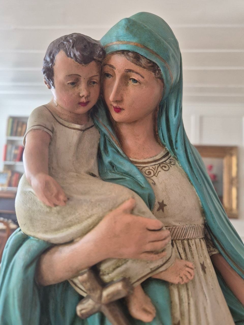 Statuette: Maria mit zwei Kindern ca. 1920 – Usato da Speicher venduto da Ramtha1 4