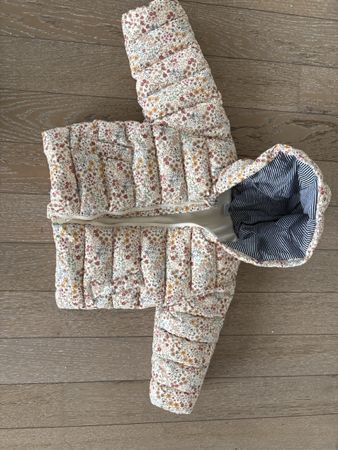 Petit Bateau Padded Jacket Floral 24m NEW