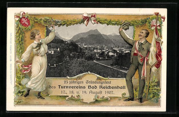 Cartes postales: Litho Bad Reichenhall, 25 jähriges Gr – D'occasion à Berlin par bartko-reher