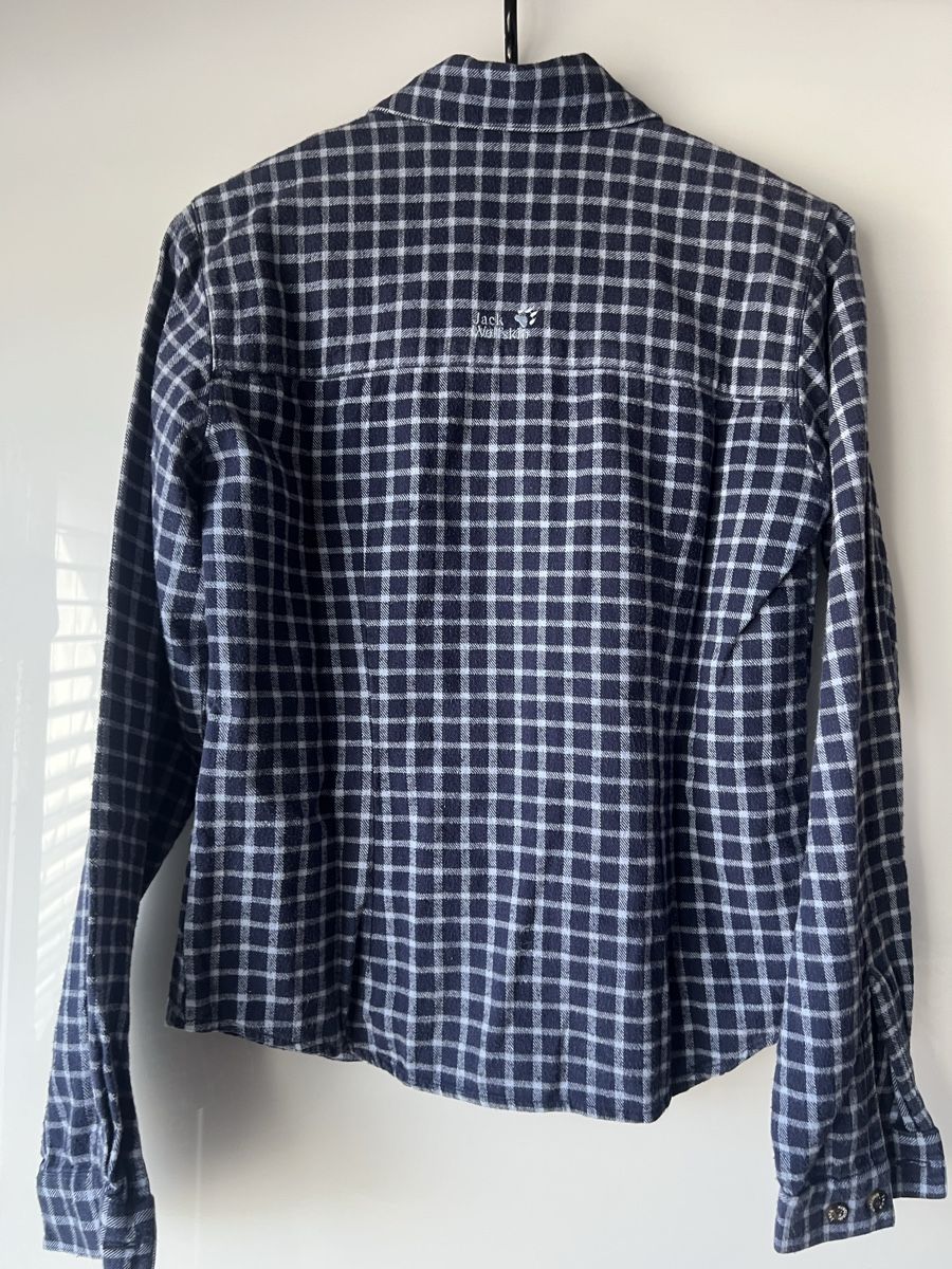 Jack Wolfskin Blusen: Jack Wolfskin Hemd blau kariert, Gr. S, Baumwolle – Gebraucht aus Langenthal von ivet7 3