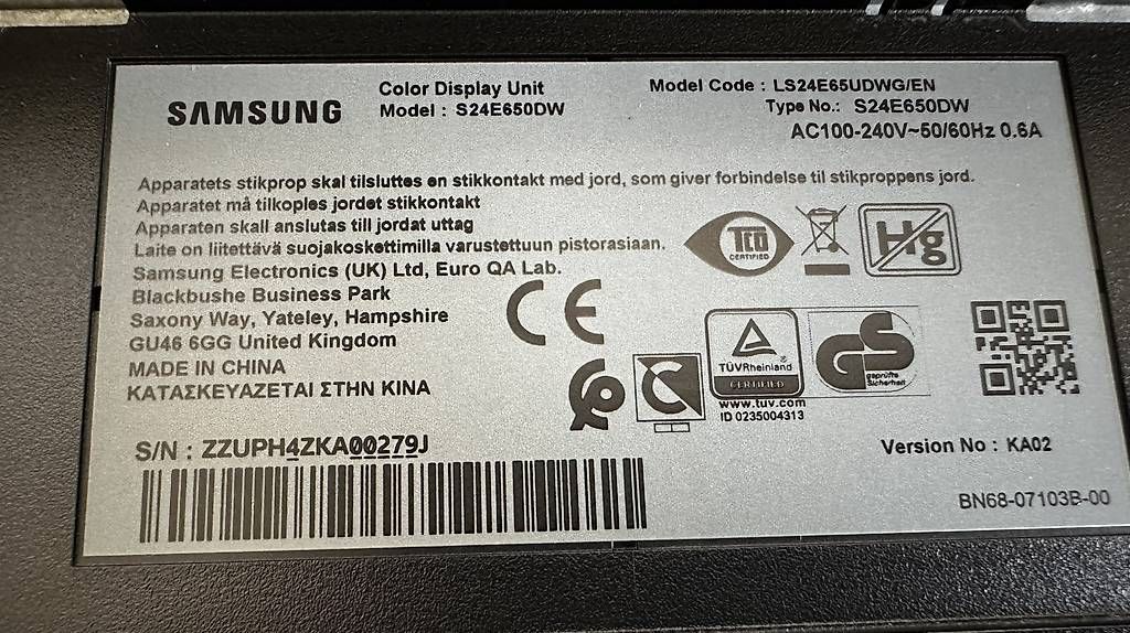 Samsung Monitor: Ecran PC 24" Samsung – Usato da Montet (Broye) venduto da pascou2011 2