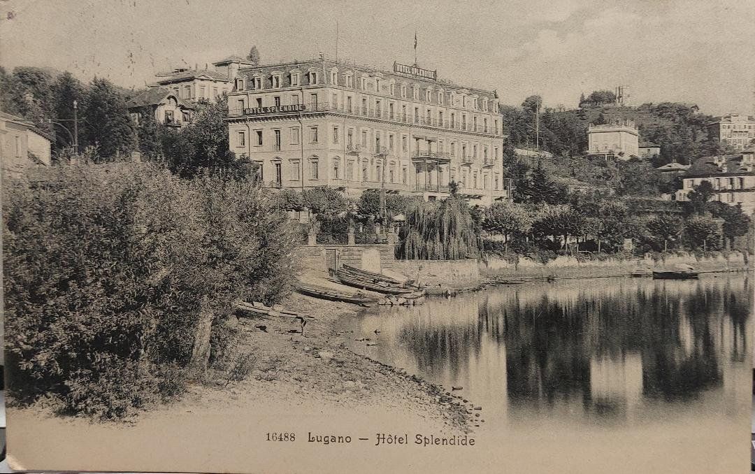 Cartoline postali: LUGANO - Hôtel Splendide - 1903 – Usato da Delémont venduto da Domdom1