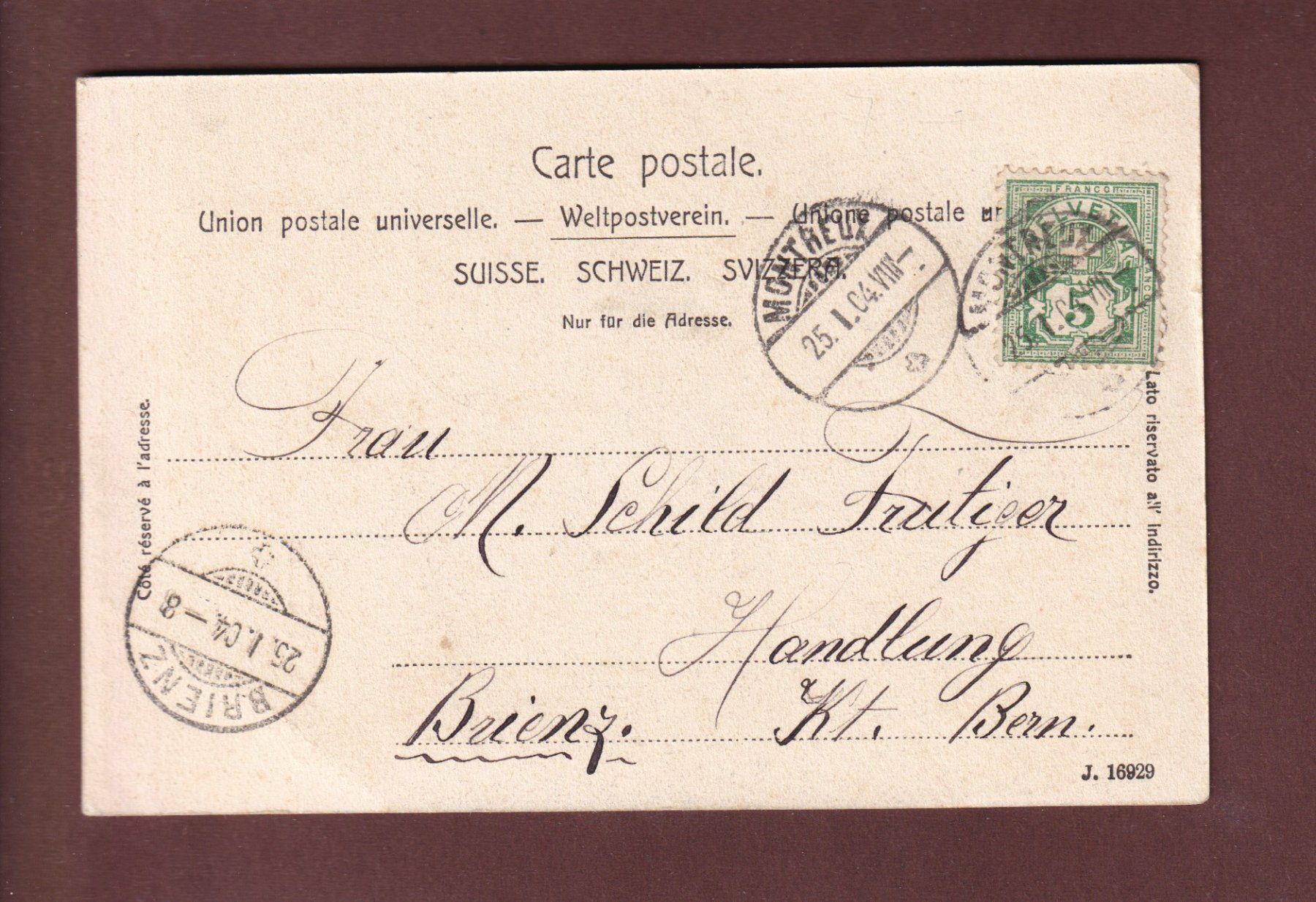 Cartes postales: Château de CHILLON - Dents du Midi - 1904 – D'occasion à Pully par nicecards 1