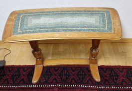 Tisch mit Mosaikplatte Holz Jugendstil