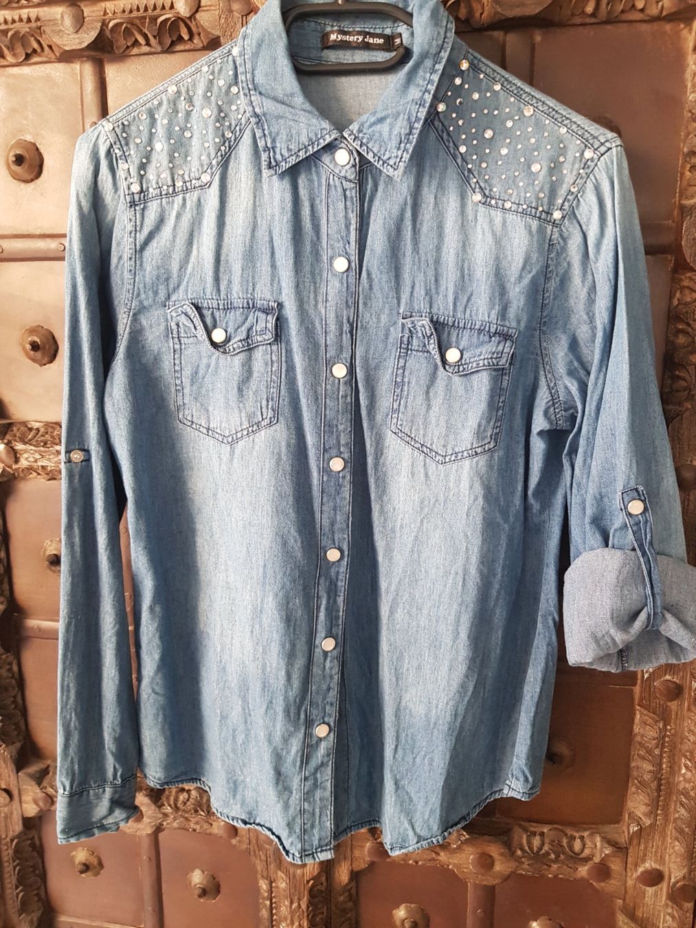 Camicette: JEANSBLUSE MIT STRASSSTEINE – Usato da Root venduto da LifestyleAccessoires