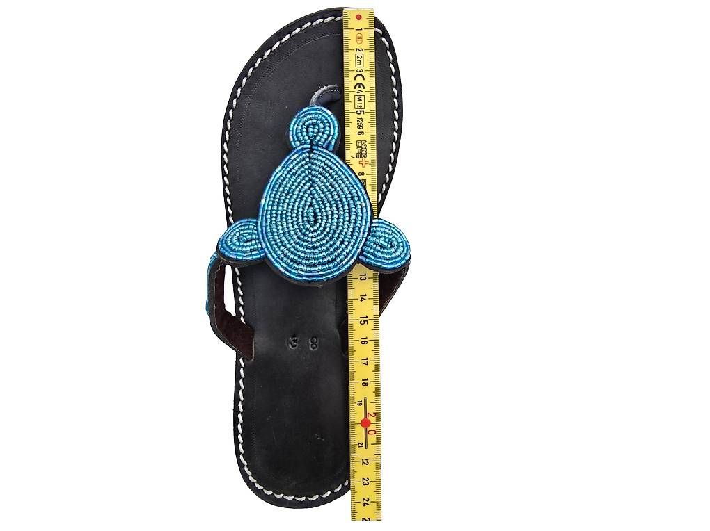 Scarpe da donna: Handgemachte Leder-Sandalen - Türkis 38 – Nuovo e nell'imballaggio originale da Brione s. Minusio venduto da Littleninja 3