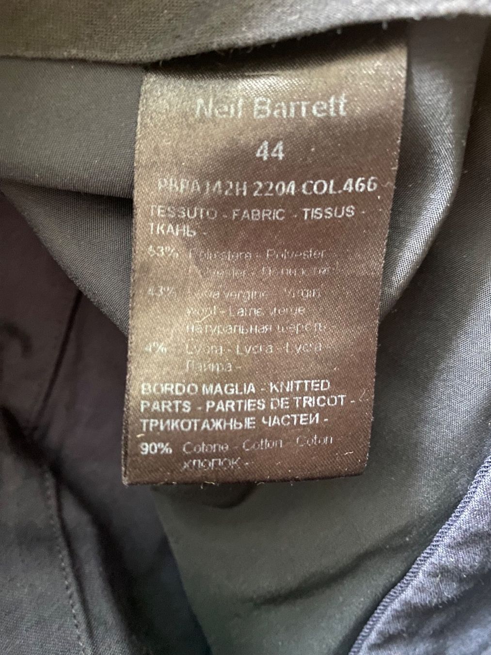 Hosen: ORIGINAL NEIL BARRETT HOSEN PANTS NAVY 44 LADENPREIS 789 USD – Neu (gemäss Beschreibung) aus Zürich von TRIKOTKAISER 5