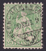 Nr. 40 mit Bahn-Vollstempel BERN - ROMANSHORN TG