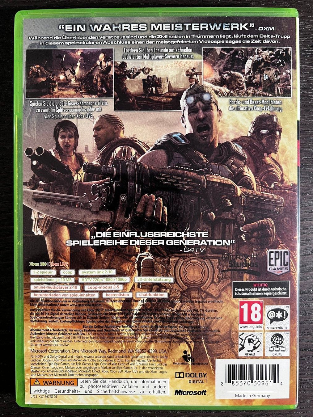 Microsoft Spiele: Gears of War 3 – Gebraucht aus Zürich von GameFreunde 1