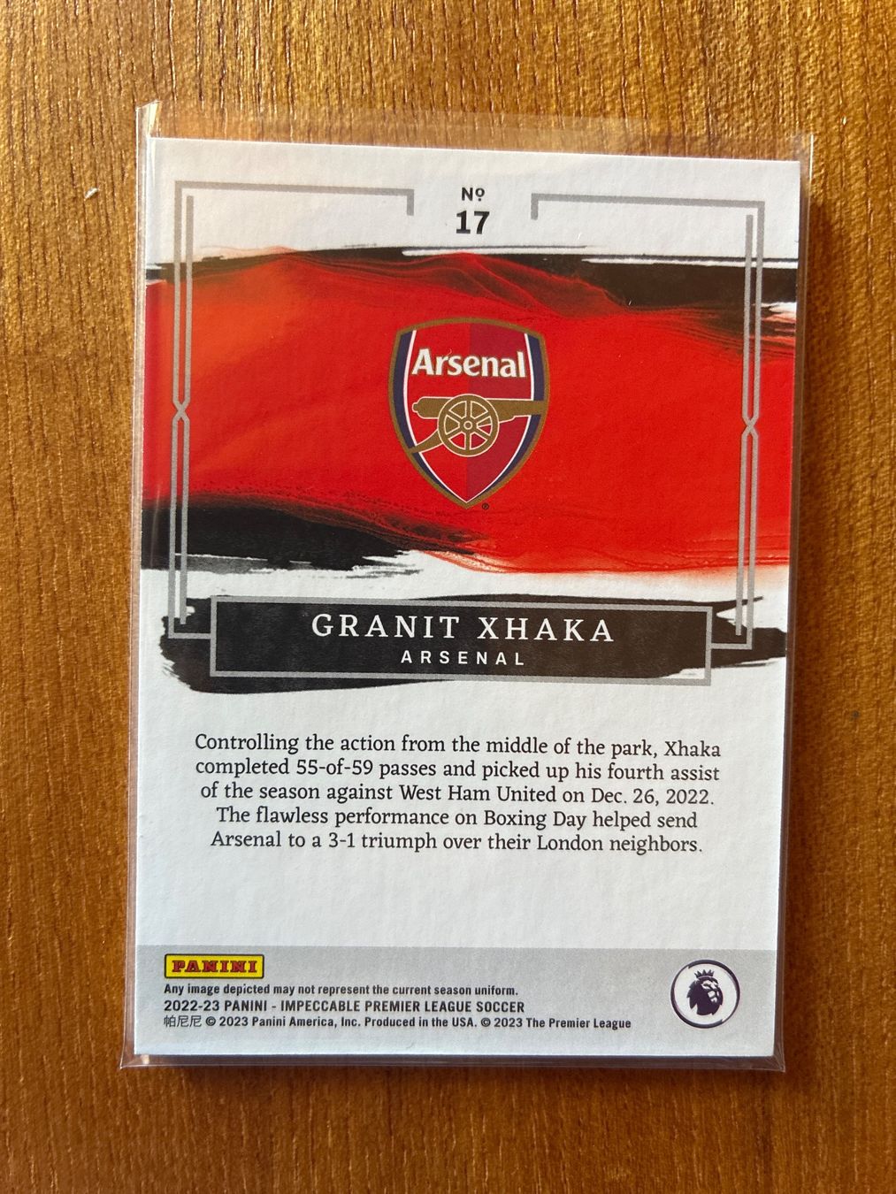 Topps Cartes à collectionner: Panini Impeccable Granit Xhaka /59 – D'occasion à Wangenried par Garagara 1