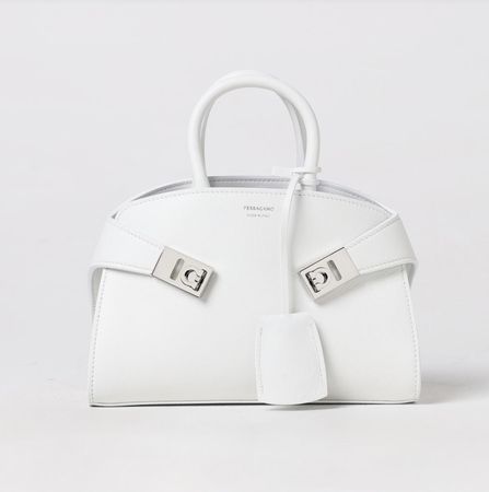 Salvatore Ferragamo Collectables Hug Handbag White XS