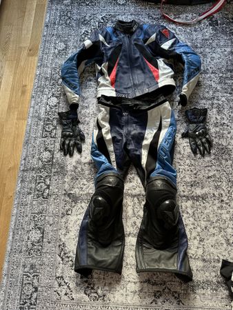 Motorrad-Kombi Leder Gr. 52 inkl. Handschuhe