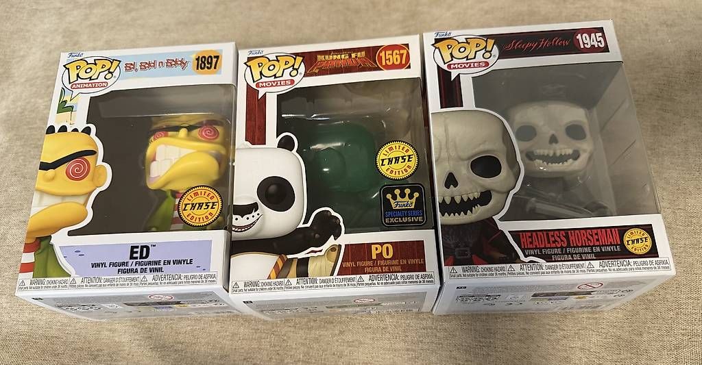 Statuette: 3 Funko Pop Chase Figuren Vinyl  – Usato da Emmen venduto da kat_ltp2