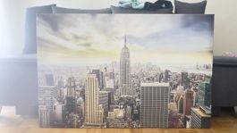 New York Skyline Bild, Leinwanddruck, Top Zustand!
