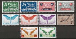 1933-37 : Flugpost Serie Nr. F4z - F15z ** - KP 330.--