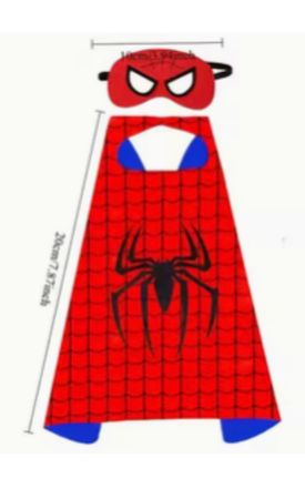 Spiderman Umhang mit Maske - Superheld für Kinder!