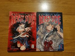 Manga Beast Side Werewolf Game 1 und 2, guter Zustand