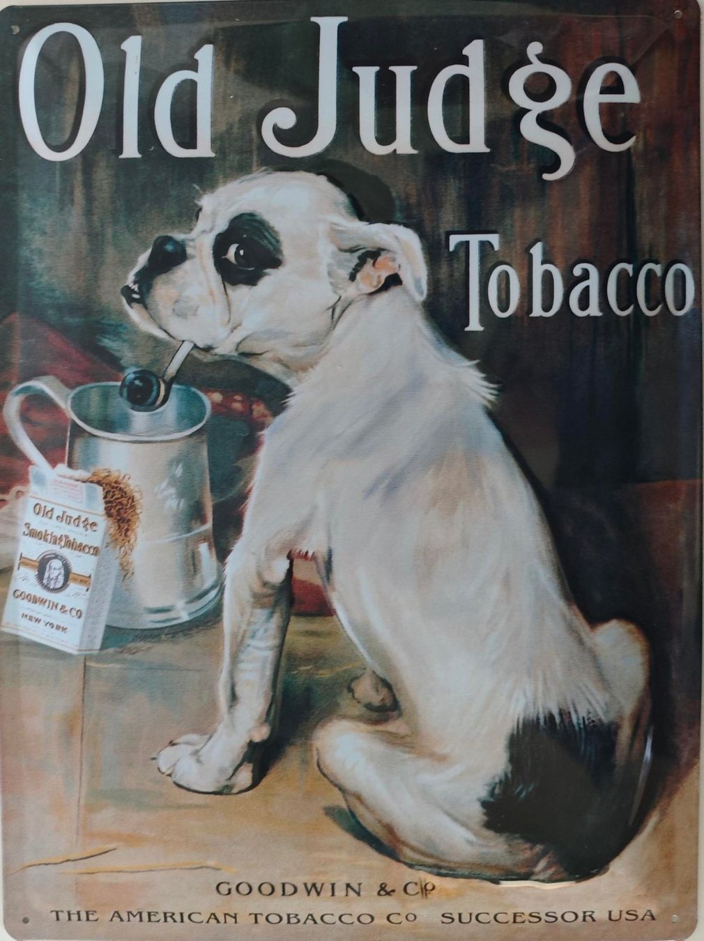 Insegne: "Old Judge Tobacco" Blechschild – Usato da Laufenburg venduto da Toni5010