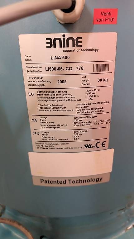 Tutte le macchine: 3Nine Lina Absauganlage – Usato da Veltheim AG venduto da D.Pfister 2