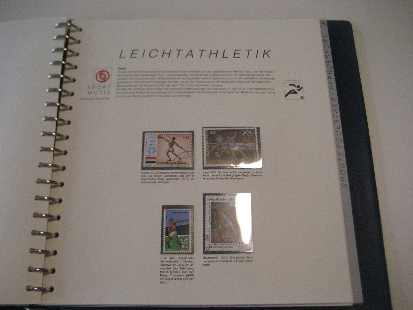 Alle Briefmarken: Offizielle Briefmarkensammlung Schweizer Sporthilfe – Gebraucht aus Winterthur von Zupogeru 2