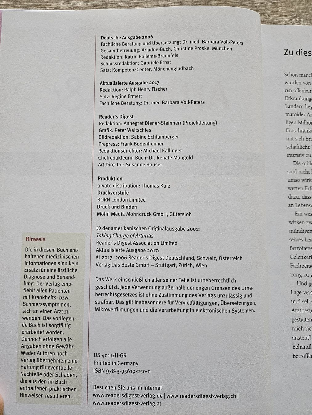 Bücher: Ratgeber Arthritis und Arthrose Reader's Digest  – Gebraucht aus Ebikon von SecondChance_byM 4