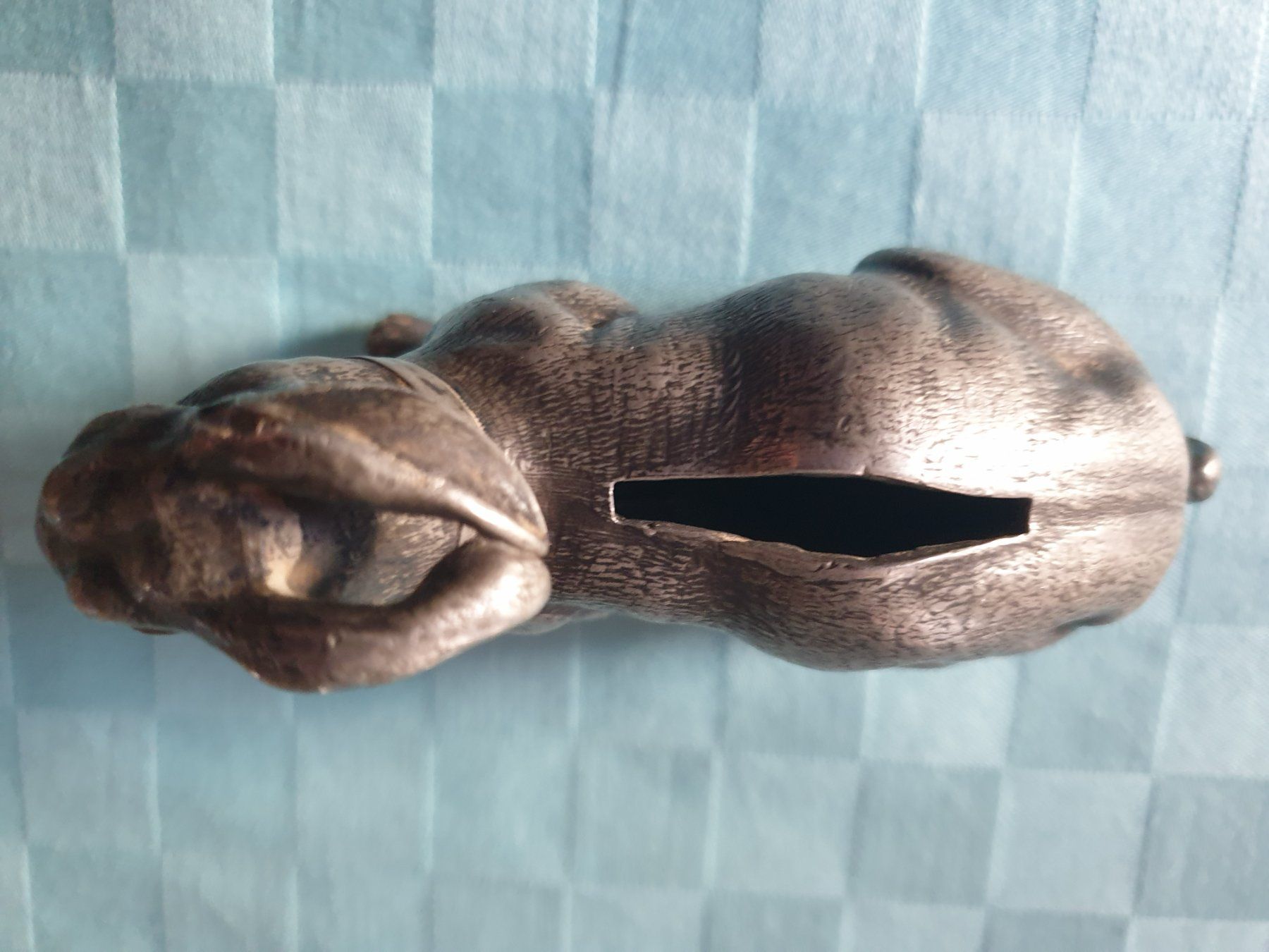 Tirelires: Antike Trick-Spardose Hase Guss Messing-Schloss um 1900 – D'occasion à Mörschwil par spirspi 2