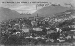 Alte Ansichtskarte Neuchâtel, gel. 1920