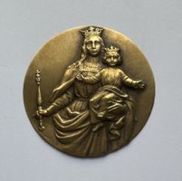 Medaille Maria mit Jesus von Huguenin 50 mm
