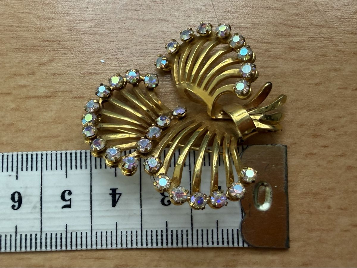 Broches & Aiguilles: Vintage-Brosche Goldfarbe, Strasssteinen – D'occasion à Lamone par LaCantinaMagica 8