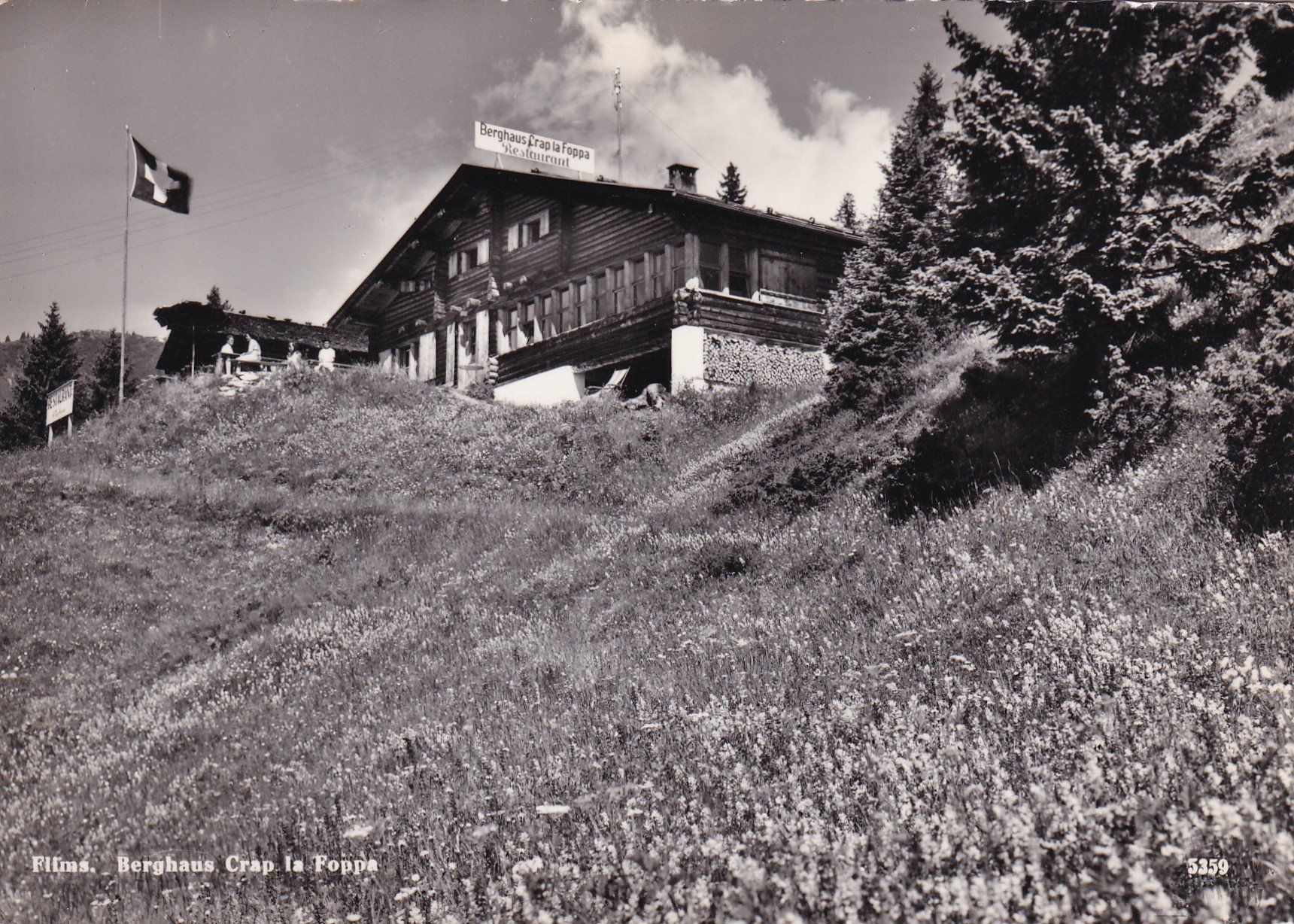 Cartoline postali: Flims Berghaus Crap la Foppa – Usato da Cormoret venduto da Pascalll2001