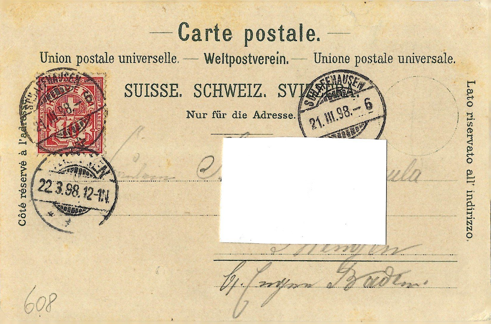 Cartoline postali: GRUSS vom  RHEINFALL  -  Rheinfall  bei  Mondschein – Usato da Bütschwil venduto da Jackson1A 1